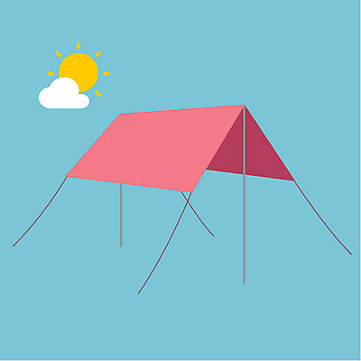 클립아트 구름 아이콘 캠핑도구 사람없음 태양 오브젝트 차양막 그늘막 2D아이콘 AI파일 자연요소 캠핑 도구 그늘 차양 파일형식 벡터