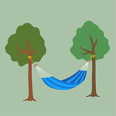 클립아트 나무 아이콘 캠핑도구 사람없음 오브젝트 해먹 2D아이콘 AI파일 식물 캠핑 도구 침대 파일형식 벡터