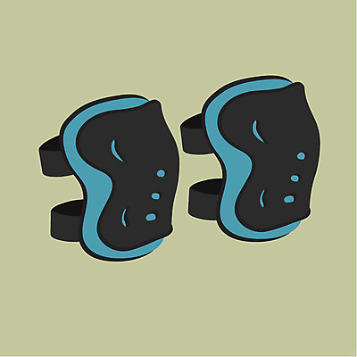 클립아트 아이콘 사람없음 보호장비 오브젝트 무릎보호대 2D아이콘 AI파일 장비 파일형식 벡터