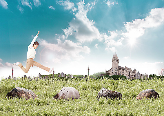 전신 PSD 구름 편집 편집이미지 남자 교복 학교 청소년 하늘 한명 초원 옆모습 점프 한국인 청소년교육 돌다리 이미지편집 자연요소 1 옷 교육 뷰포인트 모션 사람 동양인 다리_건축물 파일형식