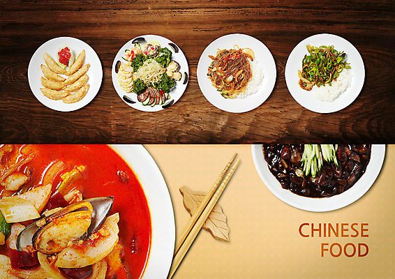 PSD 편집 편집이미지 음식 사람없음 중식 짜장면 짬뽕 고추잡채밥 군만두 잡채밥 이미지편집 밥 만두 파일형식