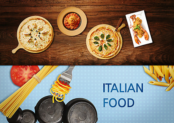 PSD 편집 편집이미지 음식 포크 토마토 피자 파스타 서양음식 사람없음 프라이팬 이탈리아음식 바닷가재 파스타면 이미지편집 식기 채소 주방용품 패스트푸드 면류 가재 파일형식