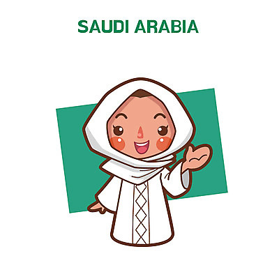 클립아트 여자 일러스트 한명 성인 전통의상 사우디아라비아 사우디아라비아인 사우디의상 국내일러스트 AI파일 1 전통 중동 사람 파일형식 벡터