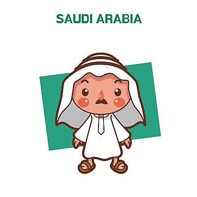 클립아트 남자 일러스트 한명 성인 전통의상 사우디아라비아 사우디아라비아인 사우디의상 국내일러스트 AI파일 1 전통 중동 사람 파일형식 벡터