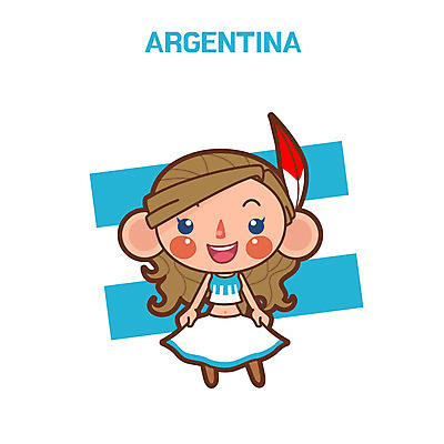 클립아트 여자 일러스트 한명 성인 전통의상 아르헨티나 아르헨티나국기 아르헨티나인 국내일러스트 AI파일 1 전통 사람 인종 남아메리카 국기 파일형식 벡터
