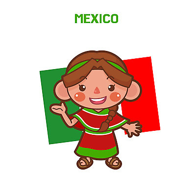 클립아트 여자 일러스트 멕시코 한명 성인 전통의상 멕시코국기 멕시코전통의상 국내일러스트 AI파일 1 전통 북아메리카 사람 국기 파일형식 벡터