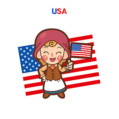 클립아트 여자 일러스트 한명 성인 미국 성조기 전통의상 국내일러스트 AI파일 1 전통 북아메리카 사람 국기 파일형식 벡터