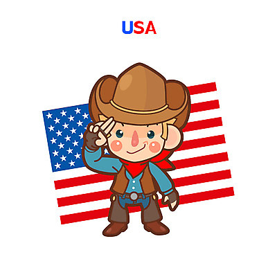 클립아트 남자 일러스트 한명 성인 미국 카우보이 성조기 전통의상 카우보이모자 카우보이복장 국내일러스트 AI파일 모자_잡화 1 전통 옷 북아메리카 사람 국기 파일형식 벡터
