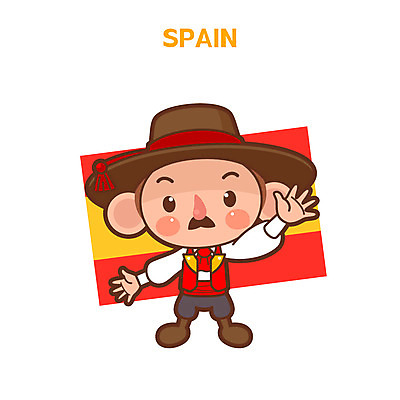 클립아트 모자 남자 일러스트 한명 성인 스페인 전통의상 스페인인 스페인전통의상 국내일러스트 AI파일 1 전통 잡화 유럽 사람 인종 파일형식 벡터