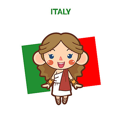 클립아트 여자 일러스트 한명 성인 이탈리아 전통의상 이탈리아국기 국내일러스트 AI파일 1 전통 유럽 사람 국기 파일형식 벡터