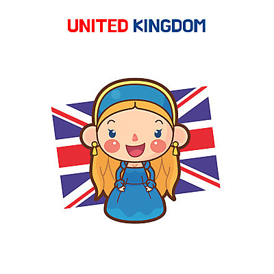 클립아트 여자 일러스트 영국 한명 성인 전통의상 국내일러스트 AI파일 1 전통 유럽 사람 파일형식 벡터
