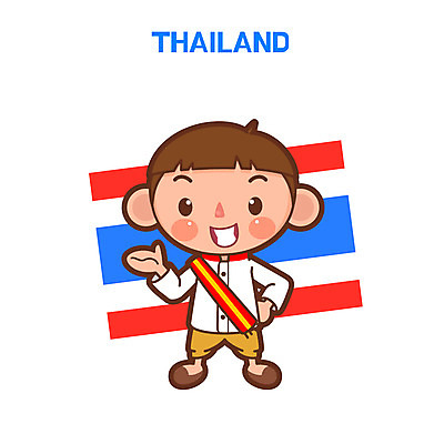 클립아트 남자 일러스트 태국 한명 성인 전통의상 태국인 태국국기 태국전통의상 국내일러스트 AI파일 외국인 1 전통 아시아 사람 동양인 국기 파일형식 벡터