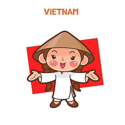 클립아트 여자 일러스트 한명 성인 전통의상 베트남 베트남국기 베트남인 국내일러스트 AI파일 외국인 1 전통 사람 동양인 동남아시아 국기 파일형식 벡터
