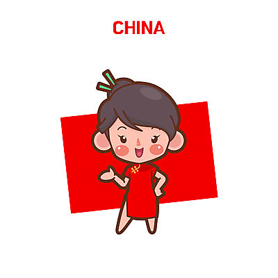 클립아트 여자 일러스트 한명 성인 중국인 중국 전통의상 치파오 국내일러스트 AI파일 외국인 1 전통 아시아 사람 동양인 파일형식 벡터