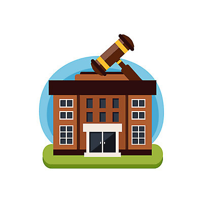 클립아트 아이콘 사람없음 건물 건물아이콘 의사봉 법원 2D아이콘 AI파일 건축물 파일형식 벡터