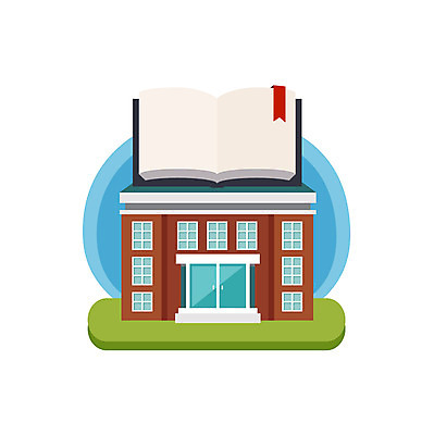 클립아트 아이콘 사람없음 건물 책 도서관 건물아이콘 2D아이콘 AI파일 건축물 교육 파일형식 벡터