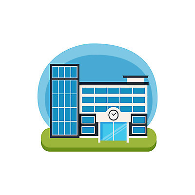 클립아트 아이콘 사람없음 건물 건물아이콘 동사무소 2D아이콘 AI파일 건축물 파일형식 벡터