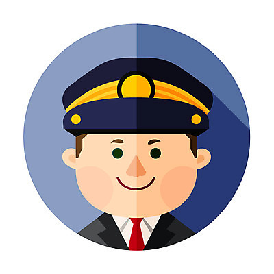 클립아트 아이콘 남자 한명 성인 역무원 2D아이콘 AI파일 직업 1 사람 파일형식 벡터