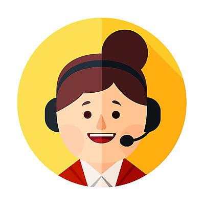 클립아트 아이콘 여자 한명 성인 헤드셋 상담원 2D아이콘 AI파일 1 음향기기 사람 헤드폰 사무원 파일형식 벡터