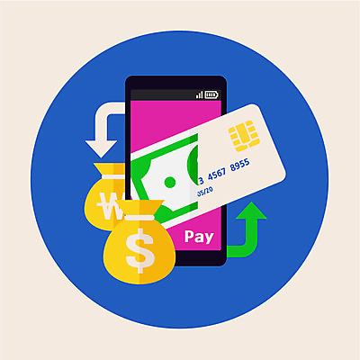 클립아트 아이콘 화살표 사람없음 금융 신용카드 돈자루 모바일뱅킹 2D아이콘 AI파일 돈 경제 뱅킹 파일형식 벡터