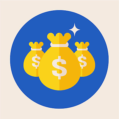 클립아트 아이콘 사람없음 금융 달러 돈자루 2D아이콘 AI파일 돈 경제 파일형식 벡터