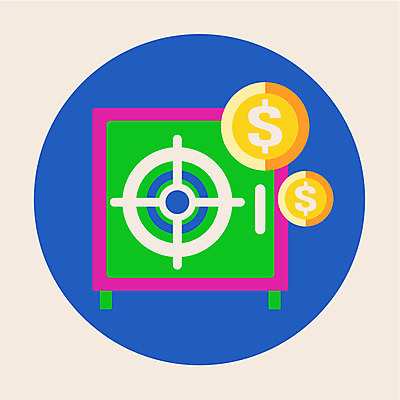 클립아트 아이콘 사람없음 금융 동전 금고 2D아이콘 AI파일 돈 경제 파일형식 벡터