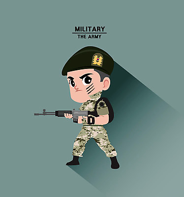 전신 클립아트 남자 일러스트 한명 성인 군인 총 육군 베레모 아이소메트릭 국방 국내일러스트 AI파일 직업 모자_잡화 1 무기 군대 사람 국군 파일형식 벡터