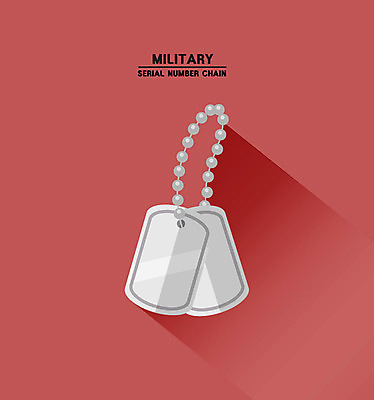 클립아트 일러스트 사람없음 아이소메트릭 국방 군번줄 국내일러스트 AI파일 군용 파일형식 벡터