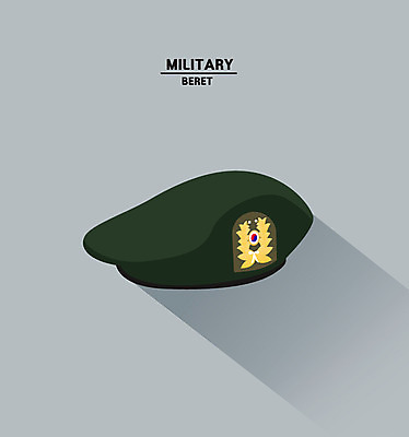 클립아트 일러스트 사람없음 육군 베레모 아이소메트릭 국방 국내일러스트 AI파일 모자_잡화 군대 파일형식 벡터