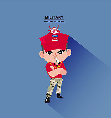 전신 클립아트 남자 일러스트 한명 성인 팔짱 군인 호루라기 아이소메트릭 국방 훈련조교 국내일러스트 AI파일 직업 1 모션 사람 국군 파일형식 벡터