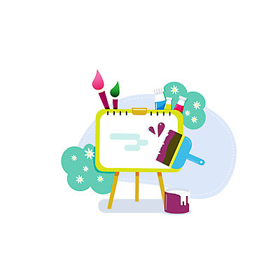 클립아트 아이콘 교육 사람없음 물감 붓 스케치북 이젤 페인트통 페인트붓 미술교육 2D아이콘 AI파일 학용품 통 미술 페인트 미술도구 파일형식 벡터