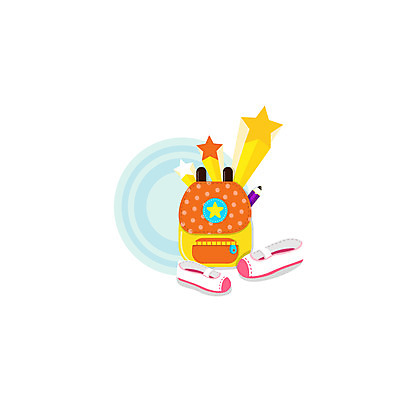 클립아트 아이콘 교육 별 책가방 실내화 사람없음 연필 2D아이콘 AI파일 자연요소 신발 가방 학용품 필기구 파일형식 벡터