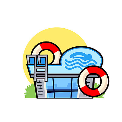 클립아트 아이콘 수영장 사람없음 건물 상점 풀잎 서비스업 튜브 2D아이콘 AI파일 직업 건축물 산업 잎 풀_식물 파일형식 벡터