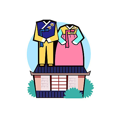 클립아트 아이콘 사람없음 건물 상점 풀잎 한복 서비스업 2D아이콘 AI파일 직업 한국전통 건축물 산업 잎 풀_식물 전통의상 파일형식 벡터