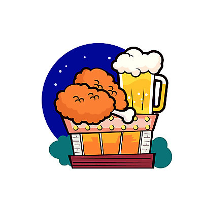 클립아트 아이콘 사람없음 건물 상점 치킨 풀잎 서비스업 맥주잔 호프집 2D아이콘 AI파일 직업 건축물 산업 잎 술잔 풀_식물 술집 닭고기요리 파일형식 벡터