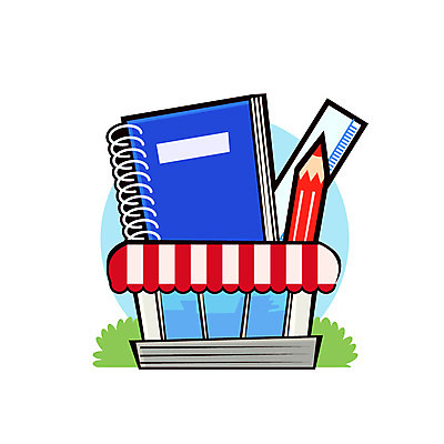 클립아트 아이콘 색연필 자 사람없음 건물 상점 공책 풀잎 서비스업 문방구 2D아이콘 AI파일 직업 건축물 산업 잎 문구용품 학용품 풀_식물 파일형식 벡터