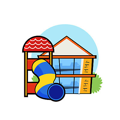 클립아트 아이콘 사람없음 건물 상점 유치원 풀잎 미끄럼틀 서비스업 2D아이콘 AI파일 직업 건축물 교육 산업 잎 풀_식물 놀이기구 파일형식 벡터