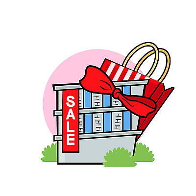 클립아트 아이콘 리본 사람없음 건물 쇼핑백 세일 상점 풀잎 서비스업 백화점 2D아이콘 AI파일 직업 건축물 산업 잎 가방 풀_식물 파일형식 벡터