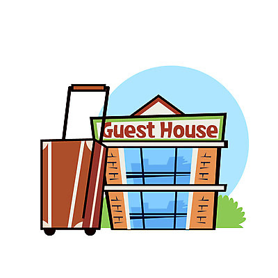 클립아트 아이콘 사람없음 건물 상점 캐리어 풀잎 서비스업 게스트하우스 2D아이콘 AI파일 직업 건축물 산업 잎 여행가방 풀_식물 숙박업 파일형식 벡터