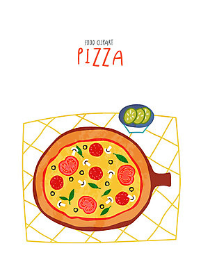 클립아트 아이콘 음식 피자 요리 사람없음 피클 2D아이콘 AI파일 패스트푸드 서양음식 절임 파일형식 벡터