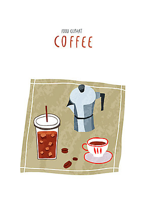 클립아트 아이콘 커피 디저트 사람없음 원두 커피잔 아이스커피 모카포트 2D아이콘 AI파일 음료 음식 주전자 잔 파일형식 벡터