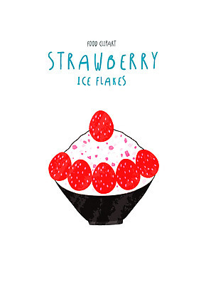 클립아트 아이콘 디저트 여름음식 사람없음 빙수 딸기빙수 제철음식 2D아이콘 AI파일 음식 제철 파일형식 벡터 여름_계절