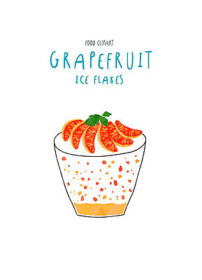 클립아트 아이콘 디저트 여름음식 사람없음 빙수 자몽빙수 제철음식 2D아이콘 AI파일 음식 제철 파일형식 벡터 여름_계절