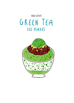 클립아트 아이콘 디저트 여름음식 사람없음 빙수 녹차빙수 제철음식 2D아이콘 AI파일 음식 제철 파일형식 벡터 여름_계절