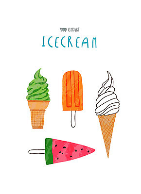 클립아트 아이콘 디저트 사람없음 아이스크림콘 막대아이스크림 2D아이콘 AI파일 음식 아이스크림 콘 파일형식 벡터