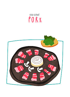 클립아트 아이콘 음식 양파 요리 사람없음 버섯 삼겹살 2D아이콘 AI파일 채소 돼지고기 파일형식 벡터