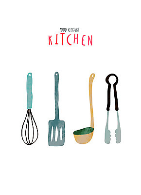 클립아트 아이콘 주방용품 집게 사람없음 국자 거품기 뒤집개 2D아이콘 AI파일 생활용품 파일형식 벡터