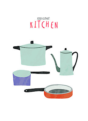 클립아트 아이콘 주전자 주방용품 사람없음 프라이팬 냄비 2D아이콘 AI파일 생활용품 솥 파일형식 벡터