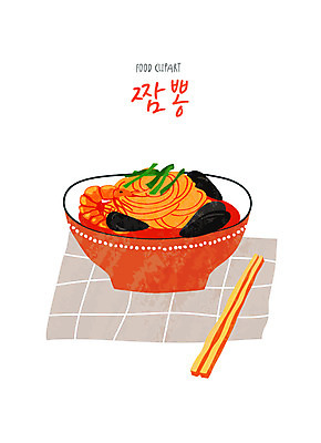 클립아트 아이콘 음식 젓가락 요리 사람없음 중식 짬뽕 2D아이콘 AI파일 수저 파일형식 벡터