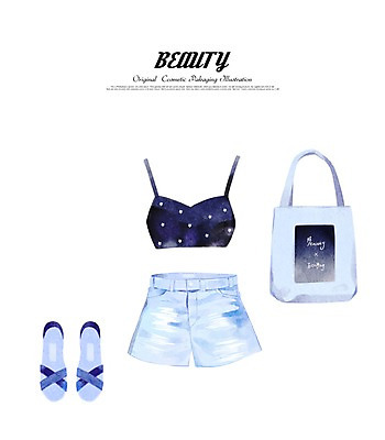 클립아트 PSD 잡화 옷 상의 일러스트 하의 수채화 사람없음 뷰티 샌들 핫팬츠 코디 에코백 국내일러스트 패션 신발 가방 바지 에코 파일형식